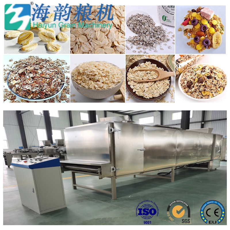 Máquina de copos de avena/línea de productos de máquina de harina de avena instantánea