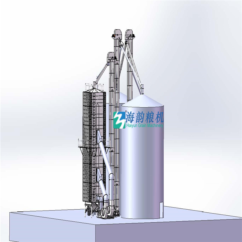 Torre de secado de maíz de 300 T/D a silo de almacenamiento de 1200 toneladas