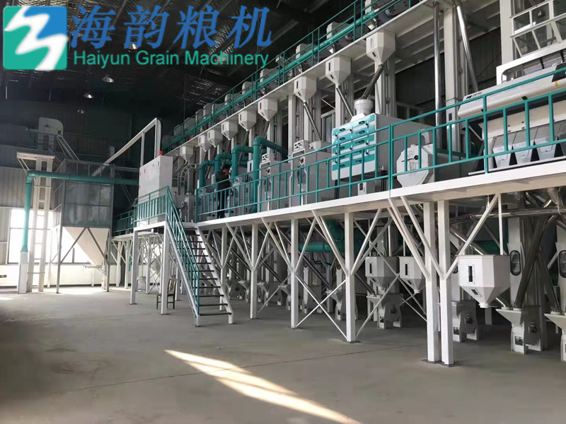60トンの精米機工場