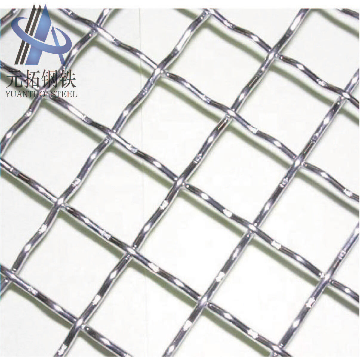 White Steel Crimped Mesh