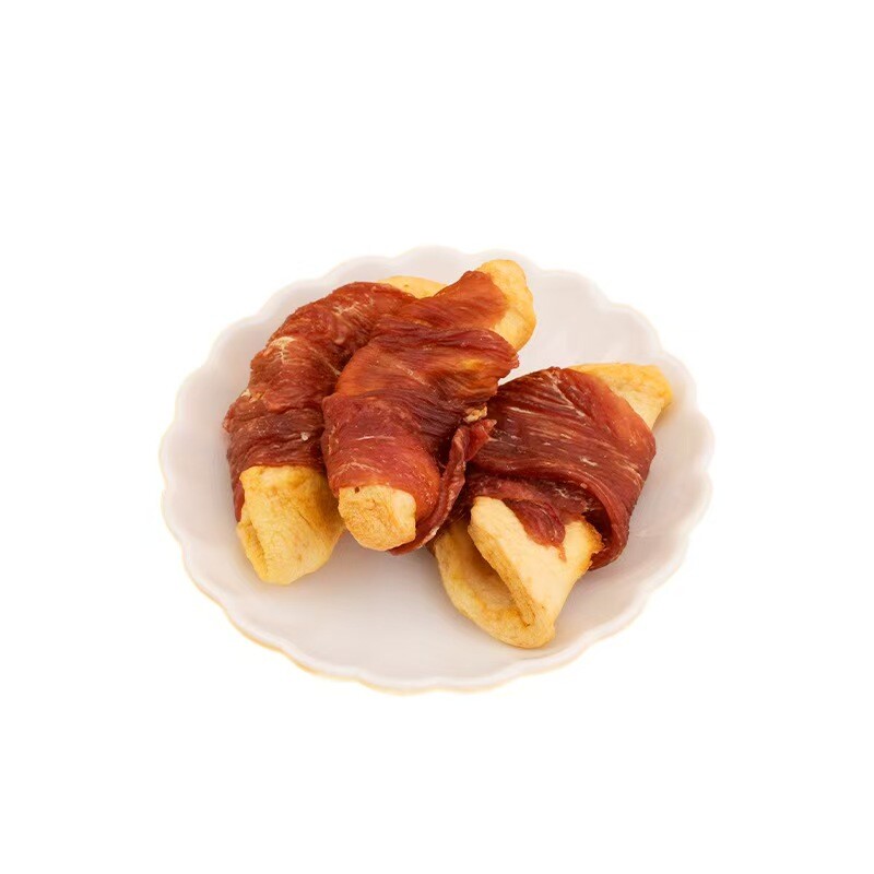 Chicken and duck wrapped with apple