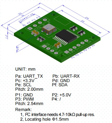 Multi in one Air Quality Sensor (CO2+VOC+HCHO)