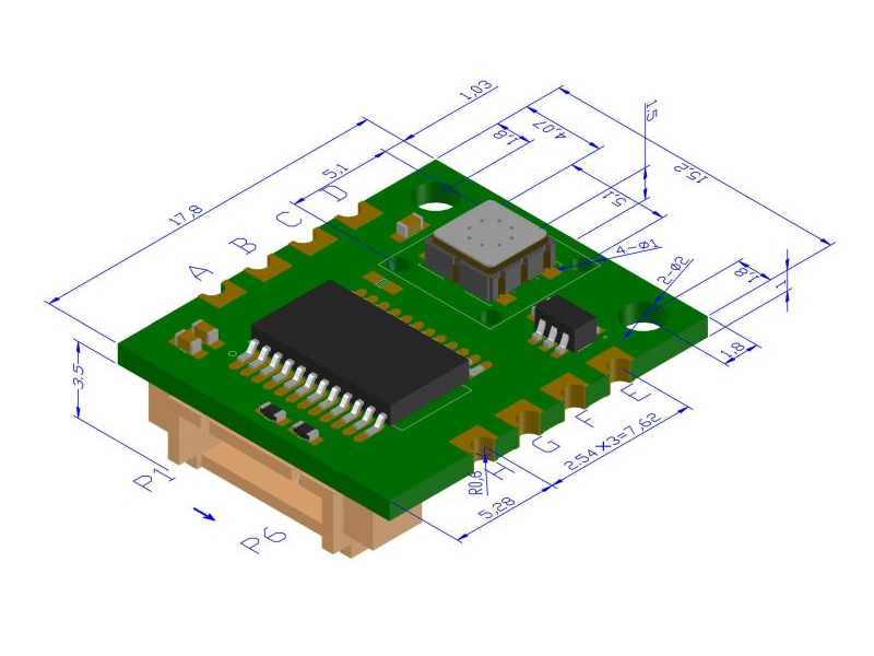 Customized PCB with MEMS sensors
