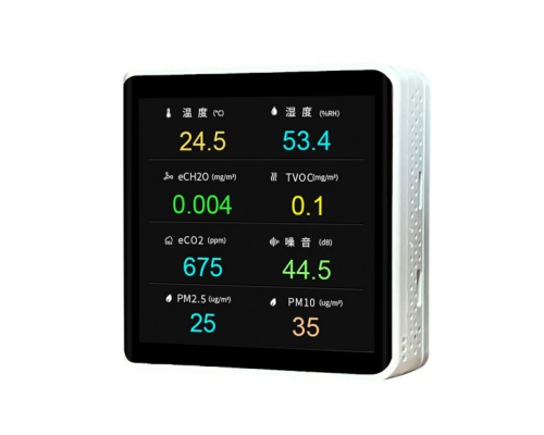 Multi in one air quality detector (temperature +humidity +PM1.0 +PM2.5 +CO2 +TVOC +HCHO)​