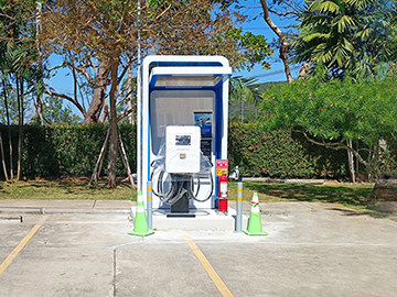 Borne de recharge pour véhicules électriques Teison 2 Guns DC 40 kW en Thaïlande, 2023