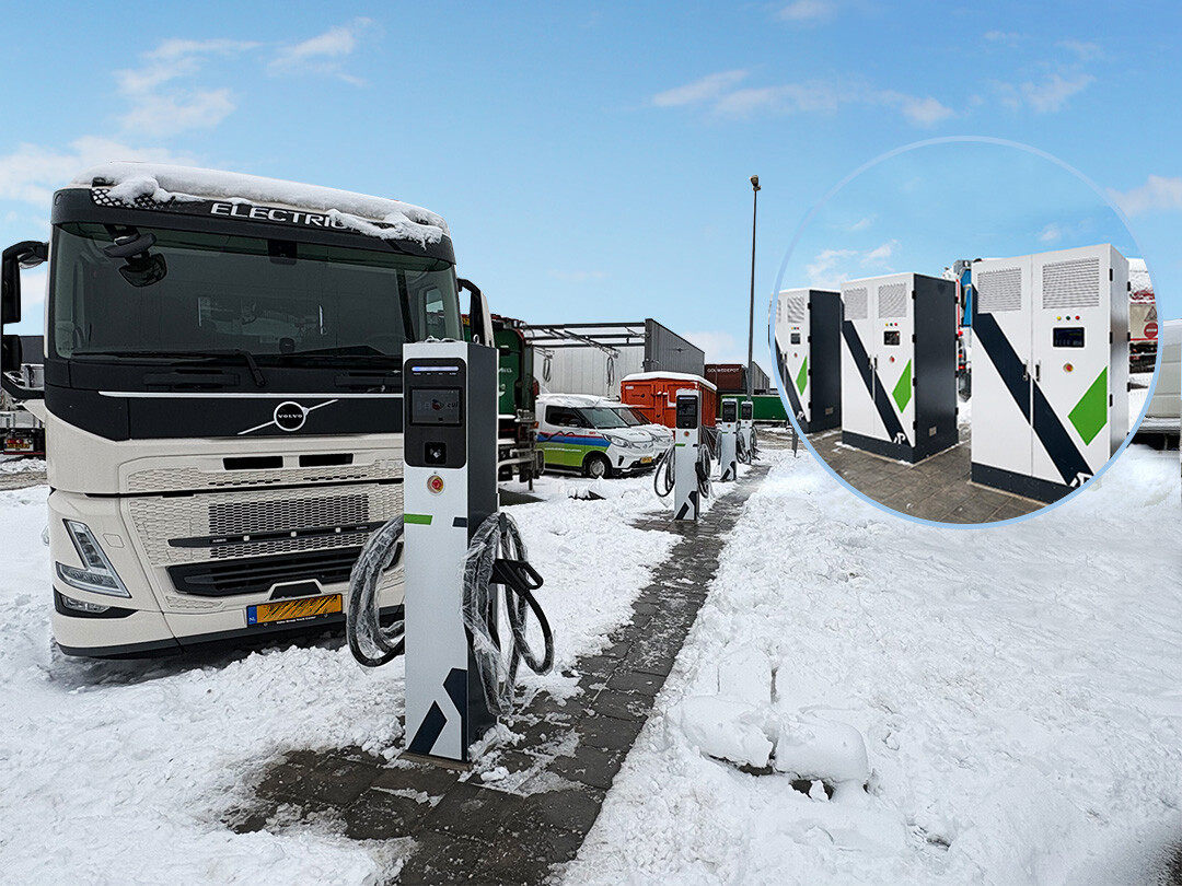 Teison 400 kW Split-Typ-Gleichstrom-Schnellladegerät für Elektro-Lkw, installiert in den Niederlanden, 2025.