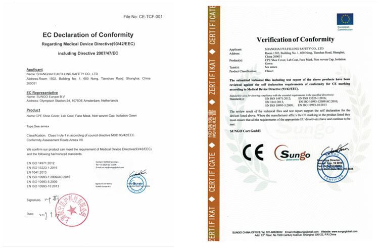 Disposable CPE Isolation Gown