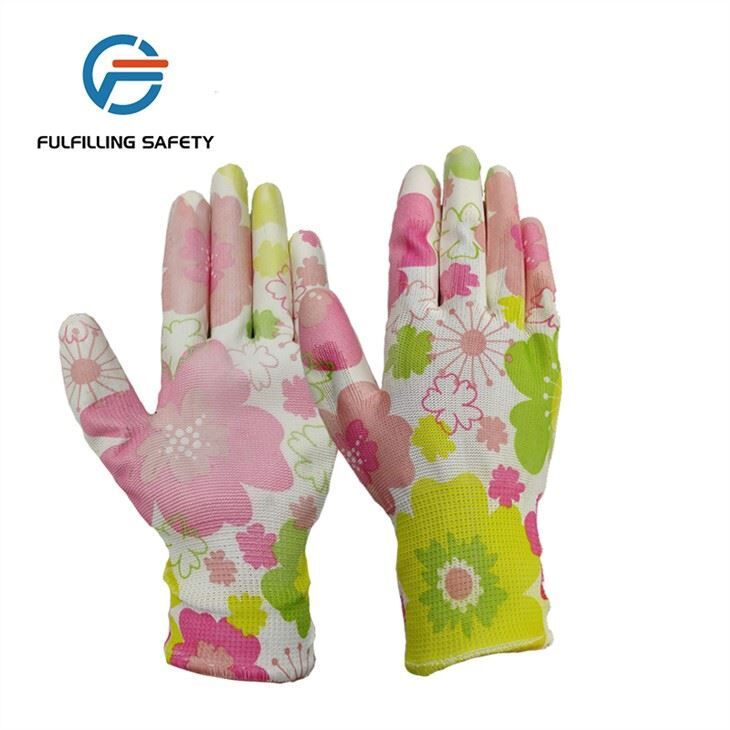 Colorful PU Palm Coating Gloves Colorful PU Palm Coating Gloves