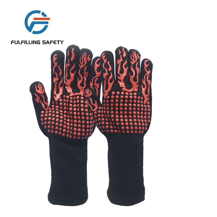 Double-sided Red Silicone Gloves