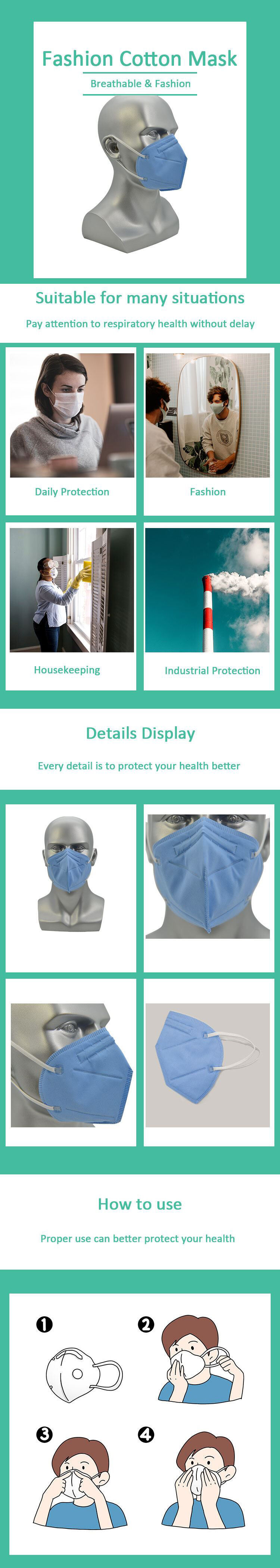 Cotton Fabric 3D Face Mask
