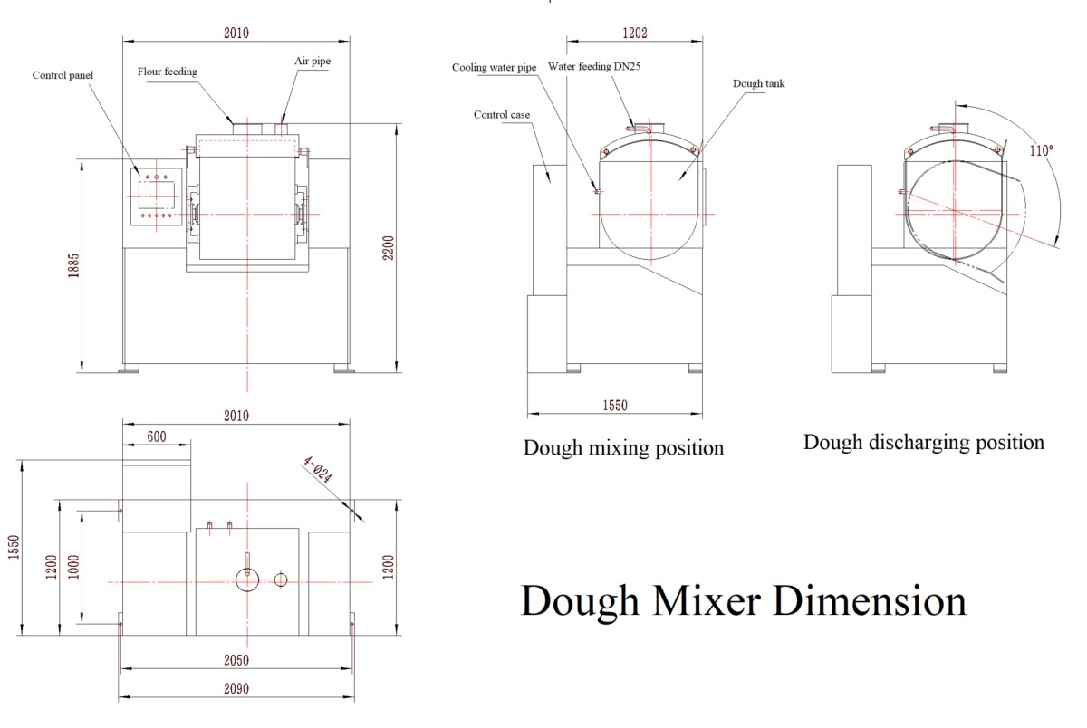Horizonal Dough Mixer