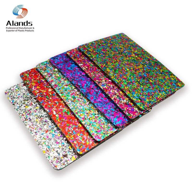 Alands 3mm thickness acrylic glitter sheet
