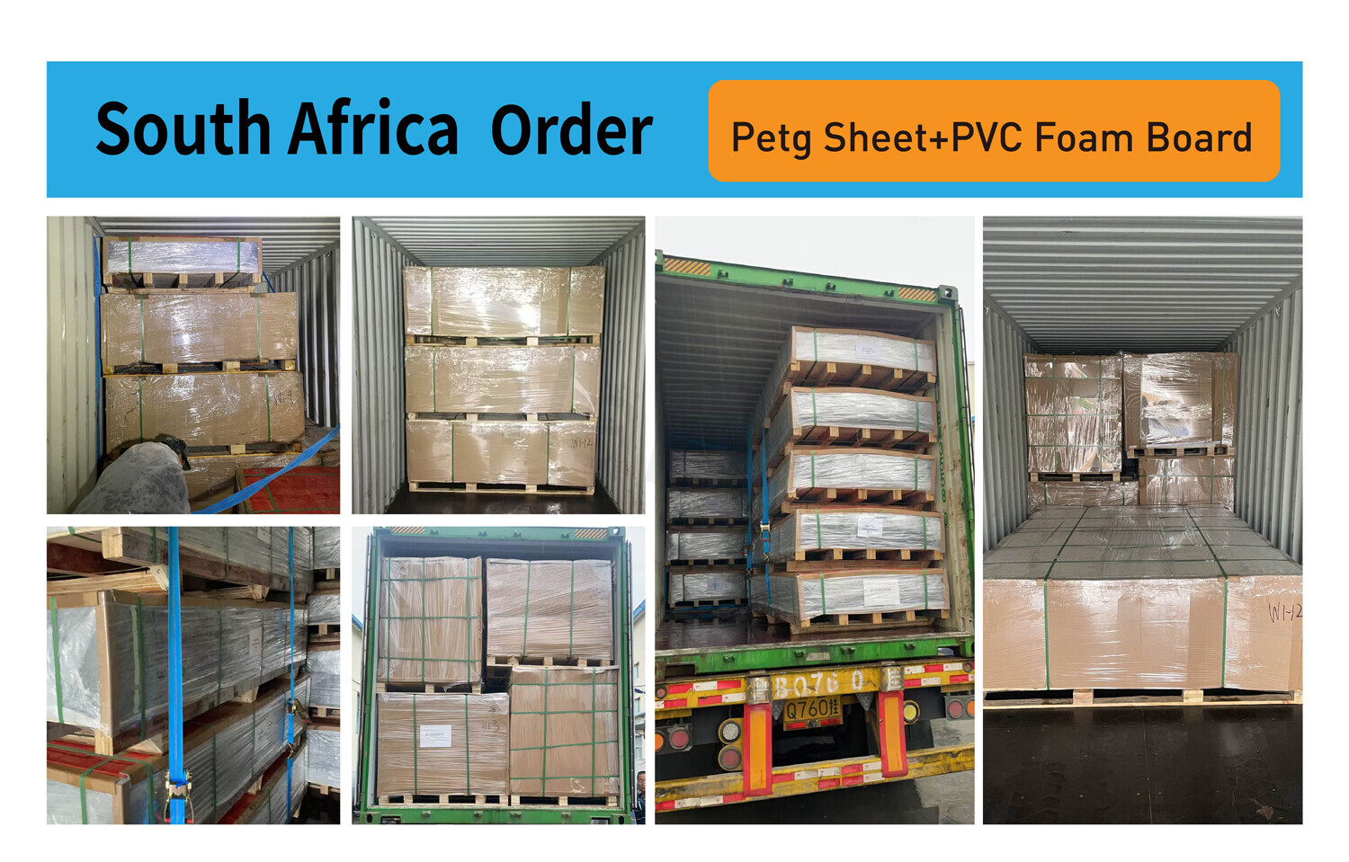 Full Container of Acrylic Sheets and Acrylic Mirror Sheets