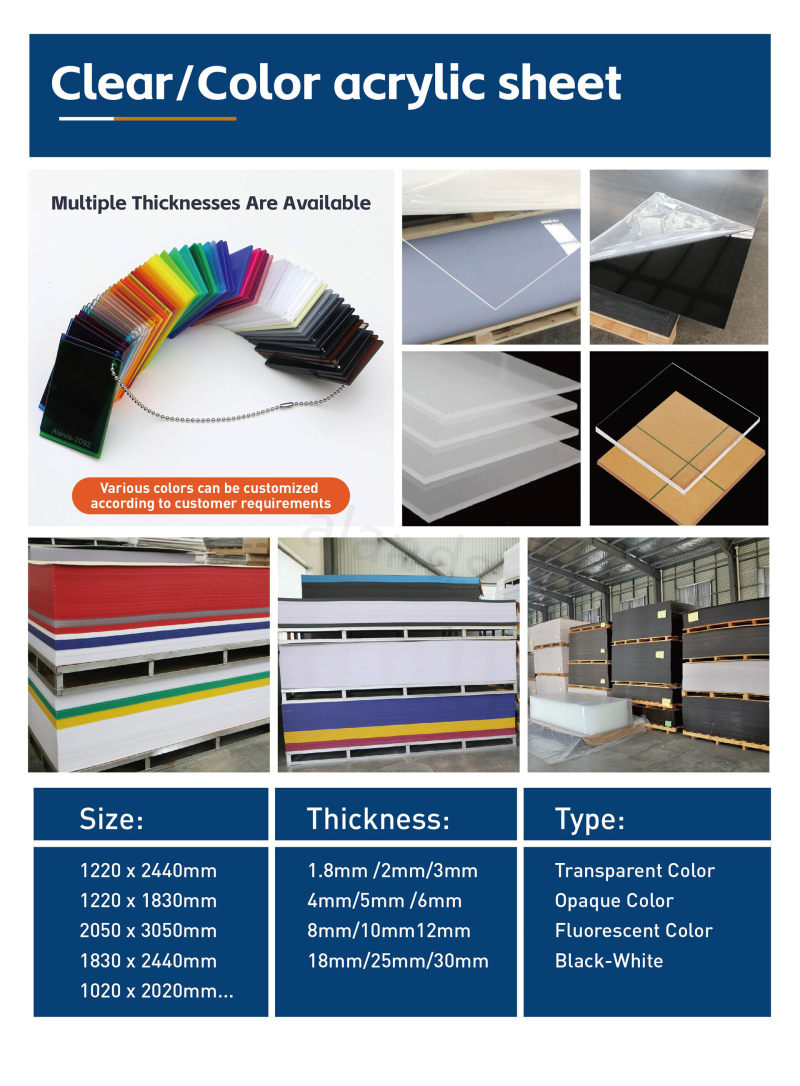 acrylic sheet  PMMA sheet  plexiglass sheet  Perspex sheet