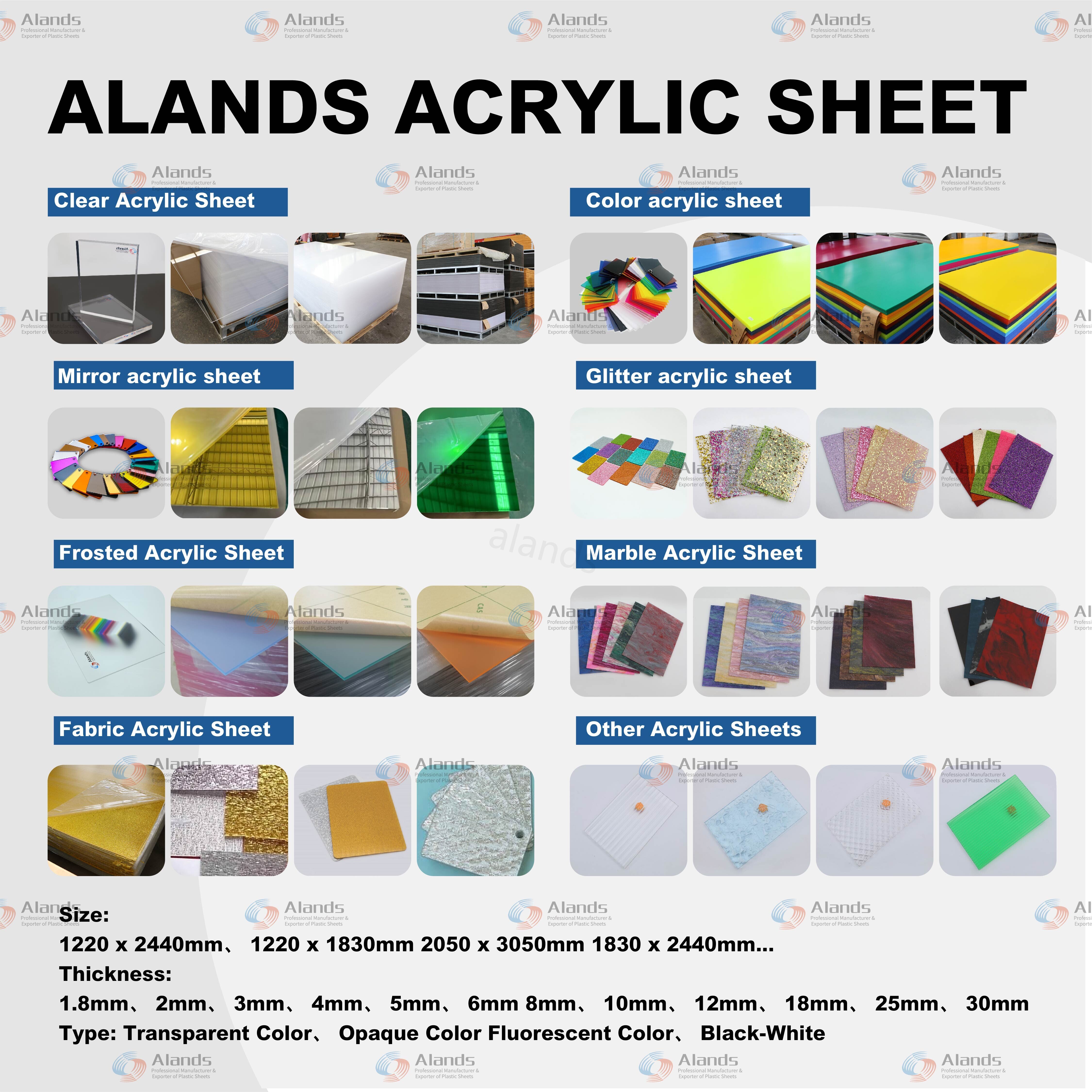 Alands Acrylic Sheet Guide: Types, Features and Applications