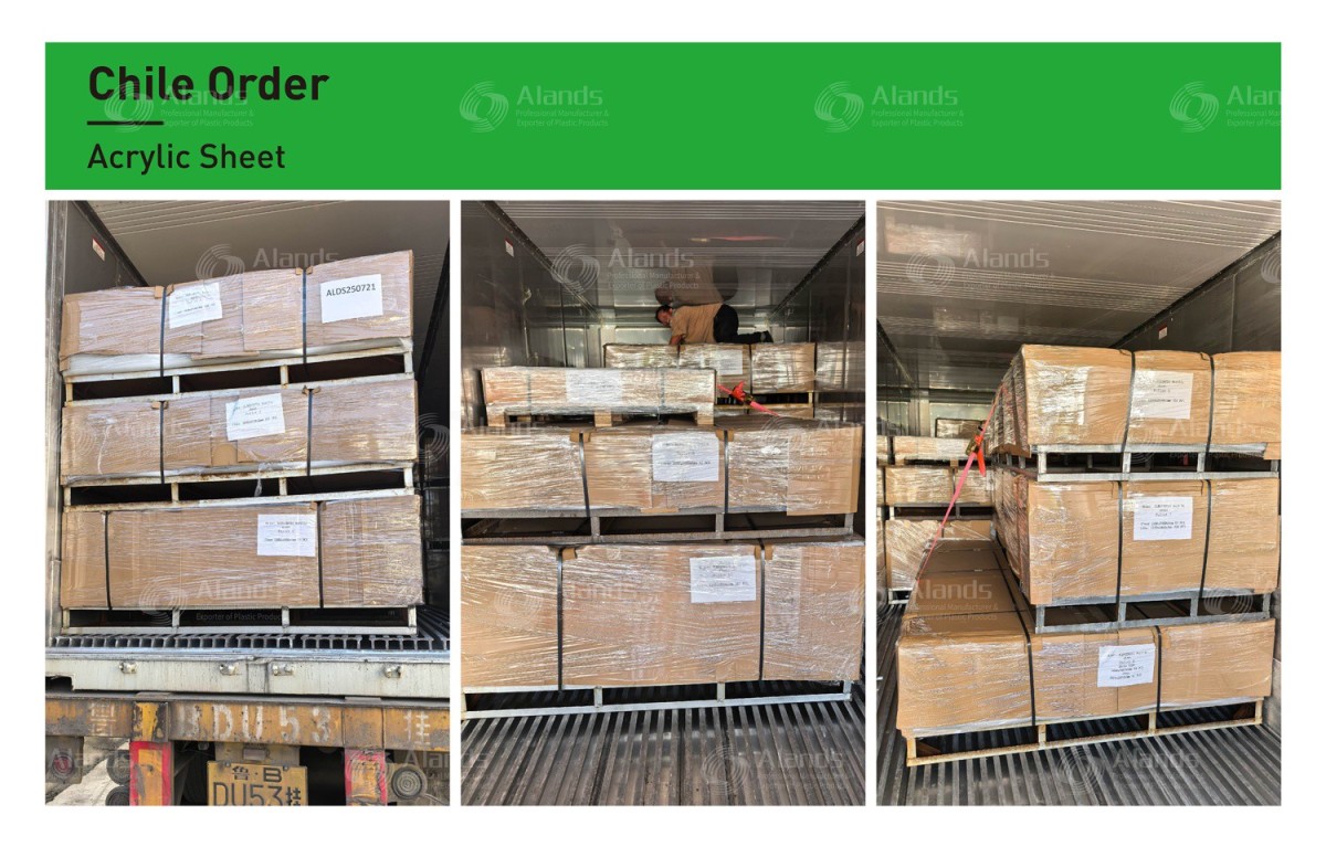 Chile Order Acrylic Sheet Export Acrylic sheet export order loaded in container for Chile customer