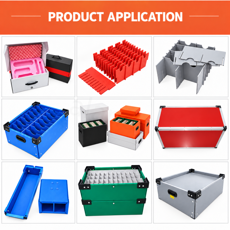 PP corrugated plastic sheet fabrication and processing applications