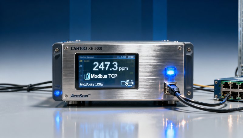 Which C5H10O concentration analyzer configurations support Modbus TCP integration without external gateways?