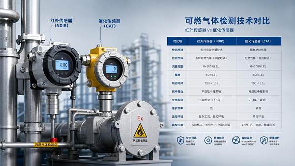 Infrared Sensor vs Catalytic Sensor for Flammable Gas Monitoring