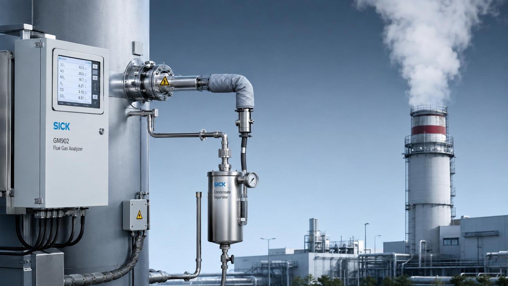 How does a flue gas analyzer maintain accuracy in wet stack gas?
