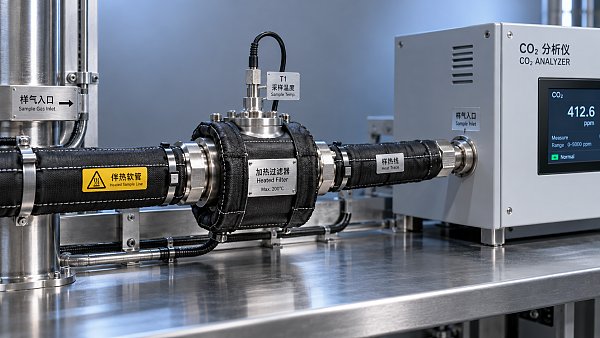 How to prevent condensation in a CO2 analyzer sampling system