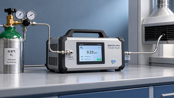 How sensitive should a portable hydrogen analyzer be for lab use?