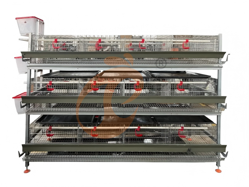 Recolección Manual de Pollos de Engorde, Sistema de Jaulas en Batería en Marco H Semiautomático