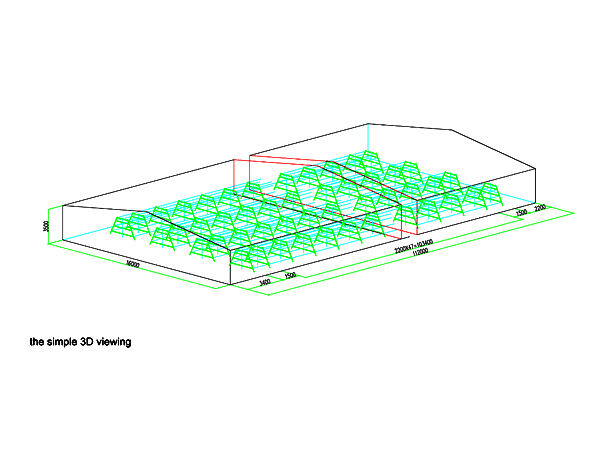Layer house, 30,080 layers/house, A4 automatic layer chicken cage's house drawing