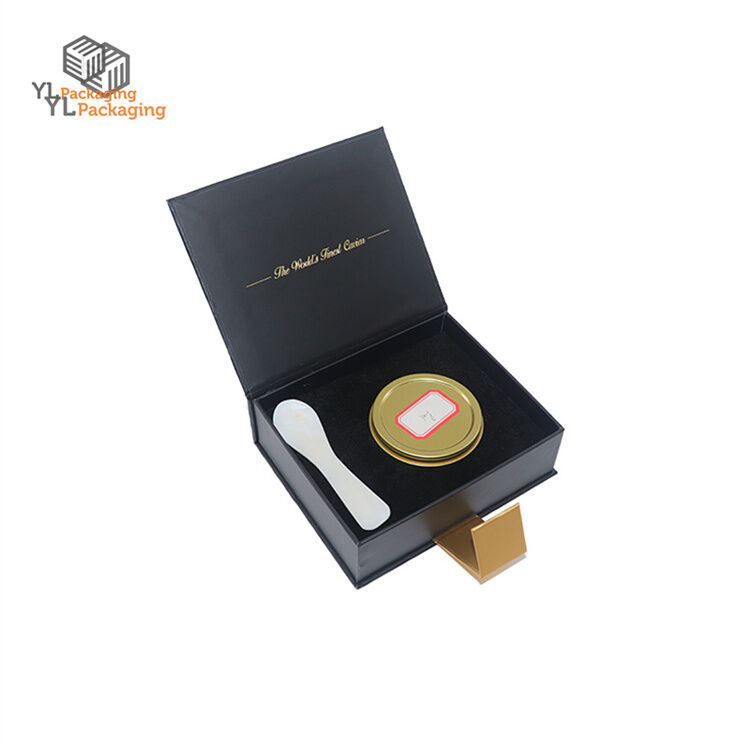 caviar presentation box open
