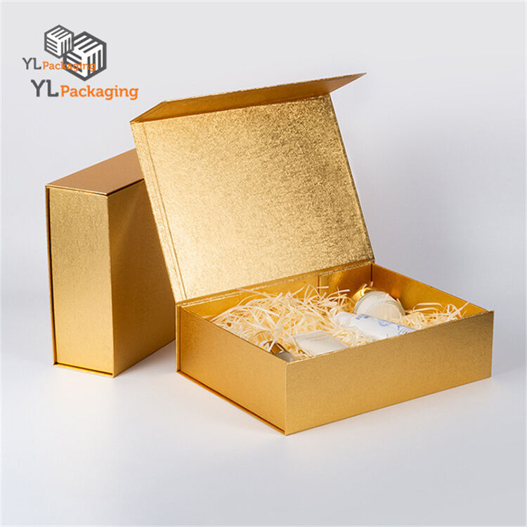 Custom Luxury  Favor Paper Packing Gold Box