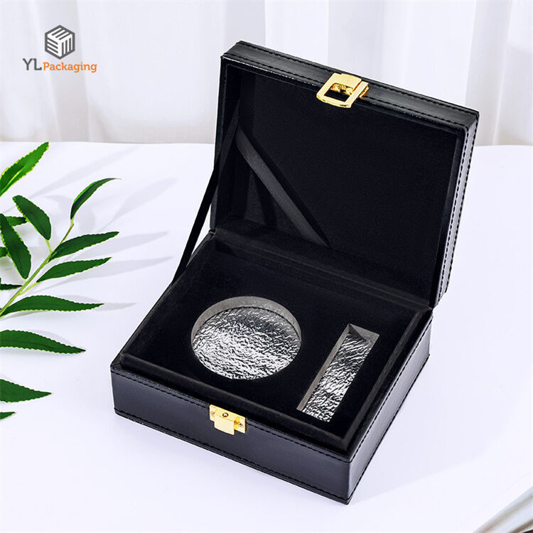 Custom Luxury Caviar Gift Packaging Black Display Box Can Put Ice Gel