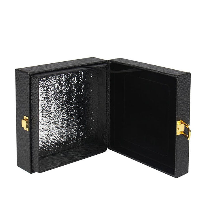 high quality pu leather caviar packaging box with EVA Inside