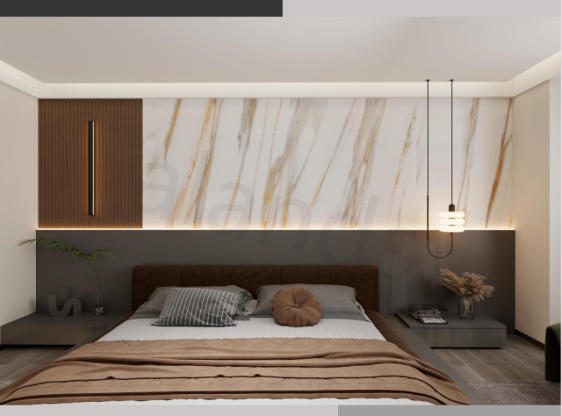 Revestimiento de pared de PVC con textura de mármol
