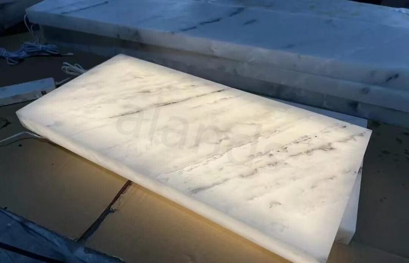 لوح أكريليك رخام ALANDS ماربل أكريليك - مظهر حجري خفيف الوزن مع إمكانيات الإضاءة الخلفية