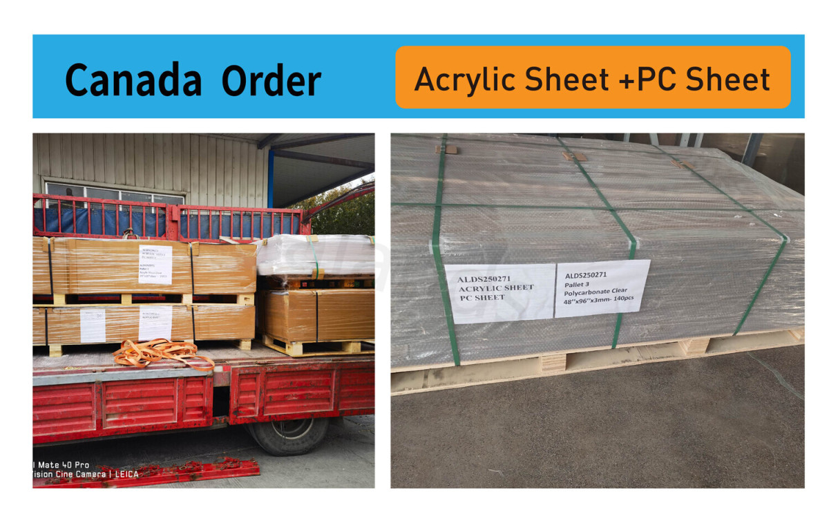 Acrylic Sheets & PC Sheets شحنة كندا | تم إرسال صفائح الأكريليك وصفائح الكمبيوتر الشخصي بنجاح