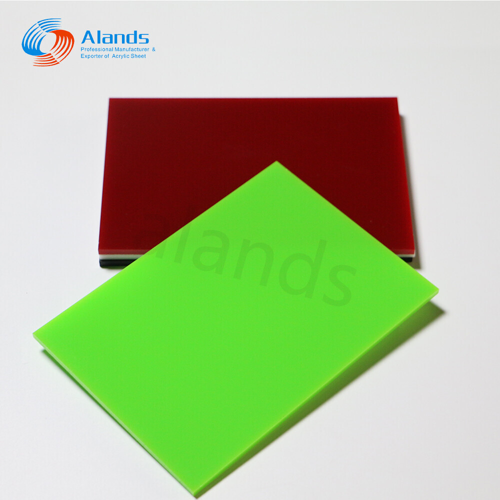 Feuille acrylique givrée verte