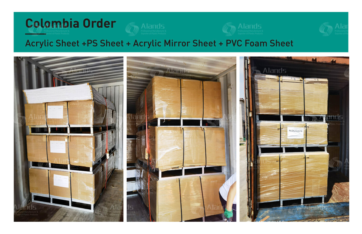 Colombia Order Acrylic, PS, Mirror & PVC Sheets Commande Colombie : Feuilles en acrylique, PS, miroir et PVC