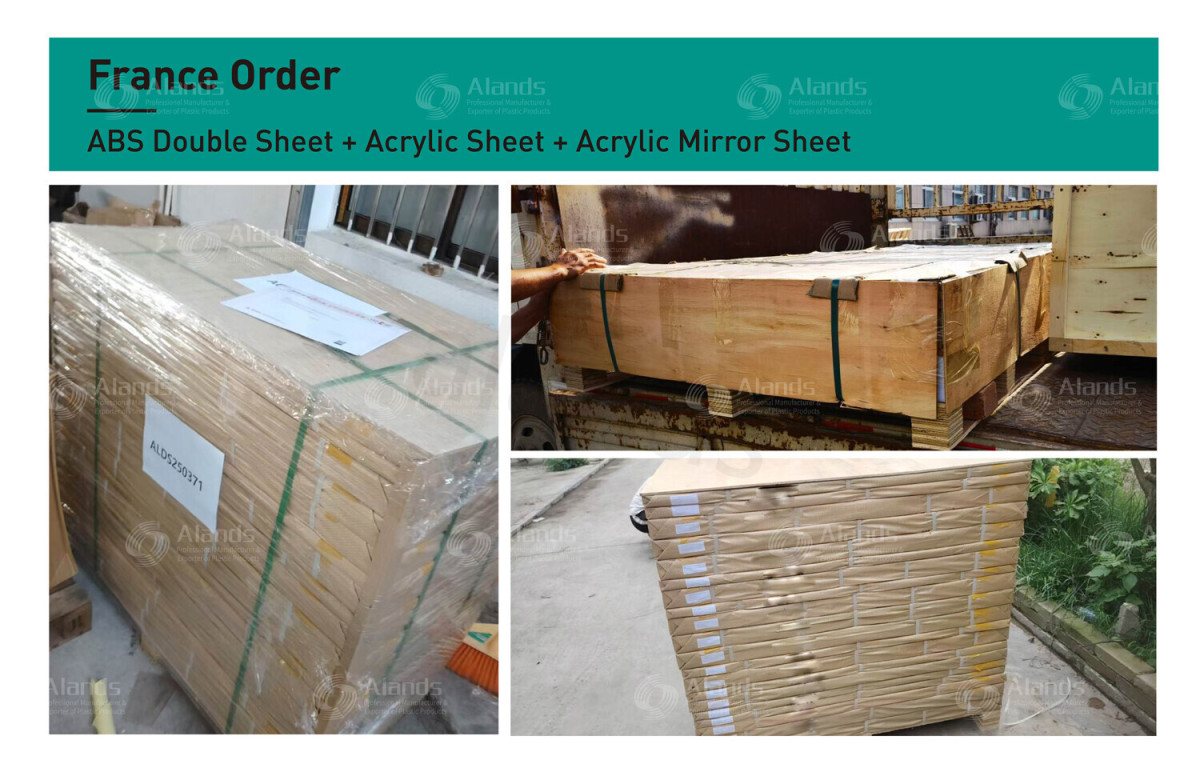 ABS Double Sheet & Acrylic Mirror Sheet Export to France Feuilles doubles en ABS et feuilles miroir en acrylique Exportation vers la France