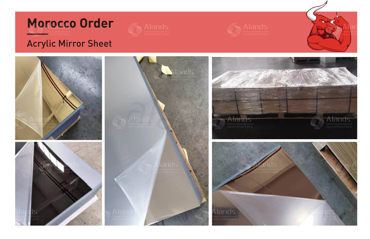 Acrylic Mirror Sheet Order Shipped to Morocco Commande de plaque de miroir acrylique expédiée au Maroc