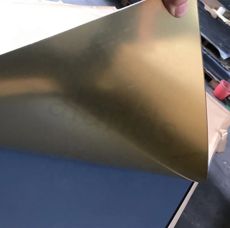 8ft X 4ft Miroir acrylique argenté Miroir doré Feuille de miroir acrylique