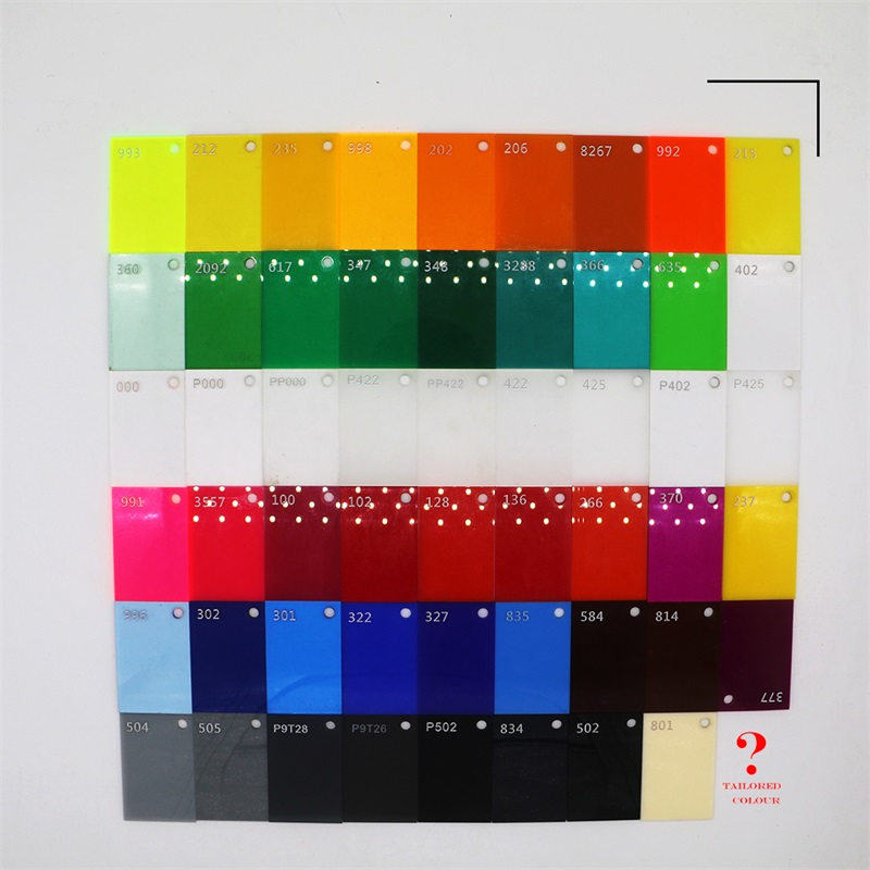 Feuilles acryliques coulées de couleur personnalisées non jaunissantes de haute qualité pour diverses applications
