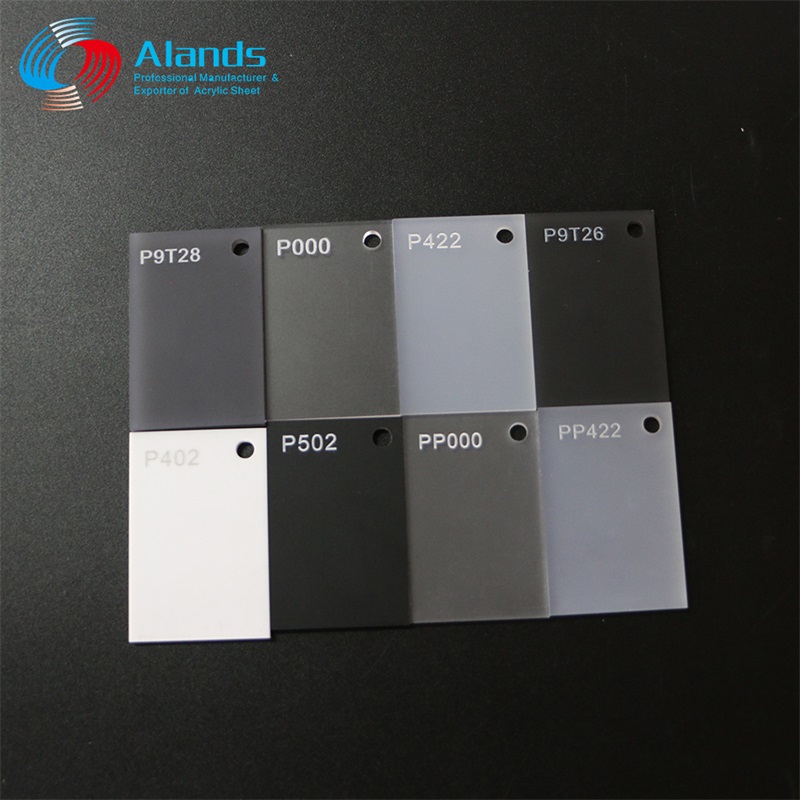 Feuille acrylique givrée de toutes les couleurs