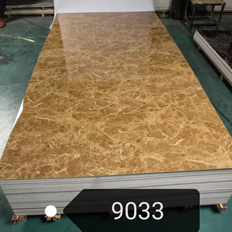 Feuille de marbre UV imperméable et résistante au feu, panneau de marbre en PVC