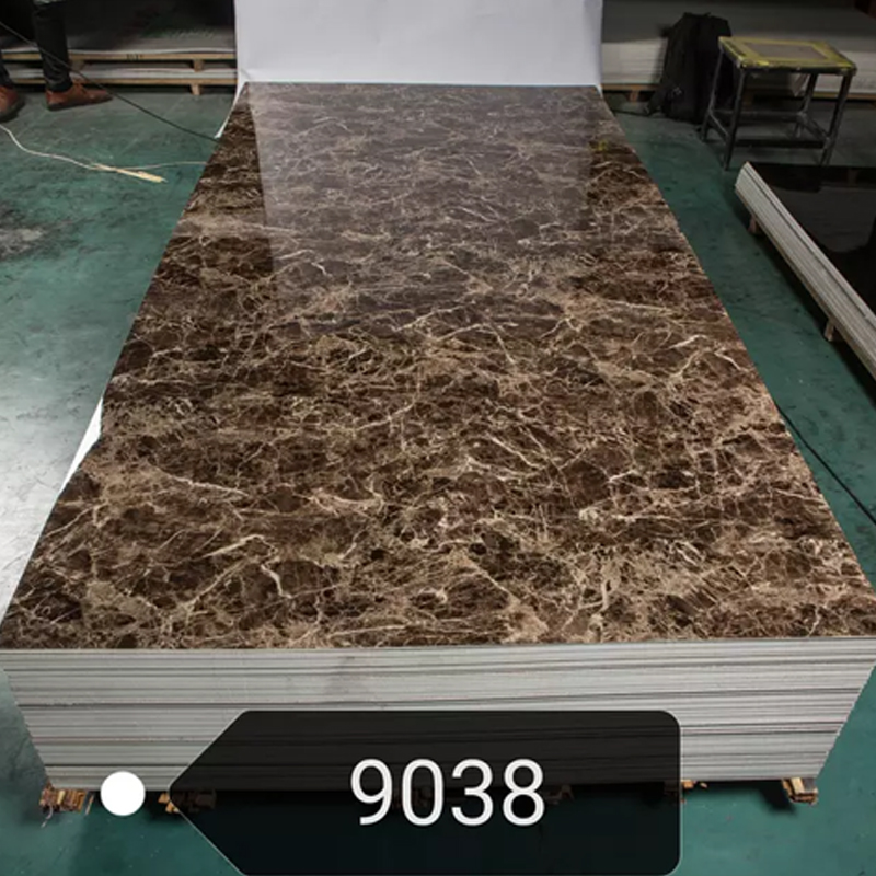 Feuille de marbre UV imperméable et résistante au feu, panneau de marbre en PVC