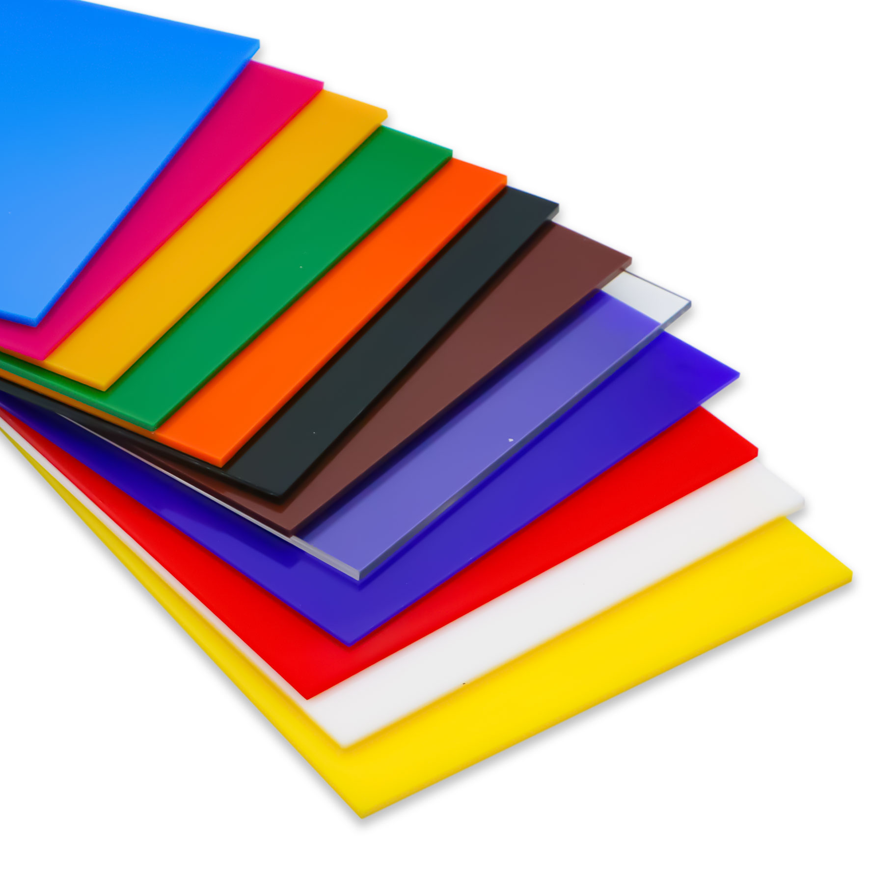 Feuilles acryliques colorées d'une épaisseur de 1,8 mm à 30 mm pour des applications polyvalentes