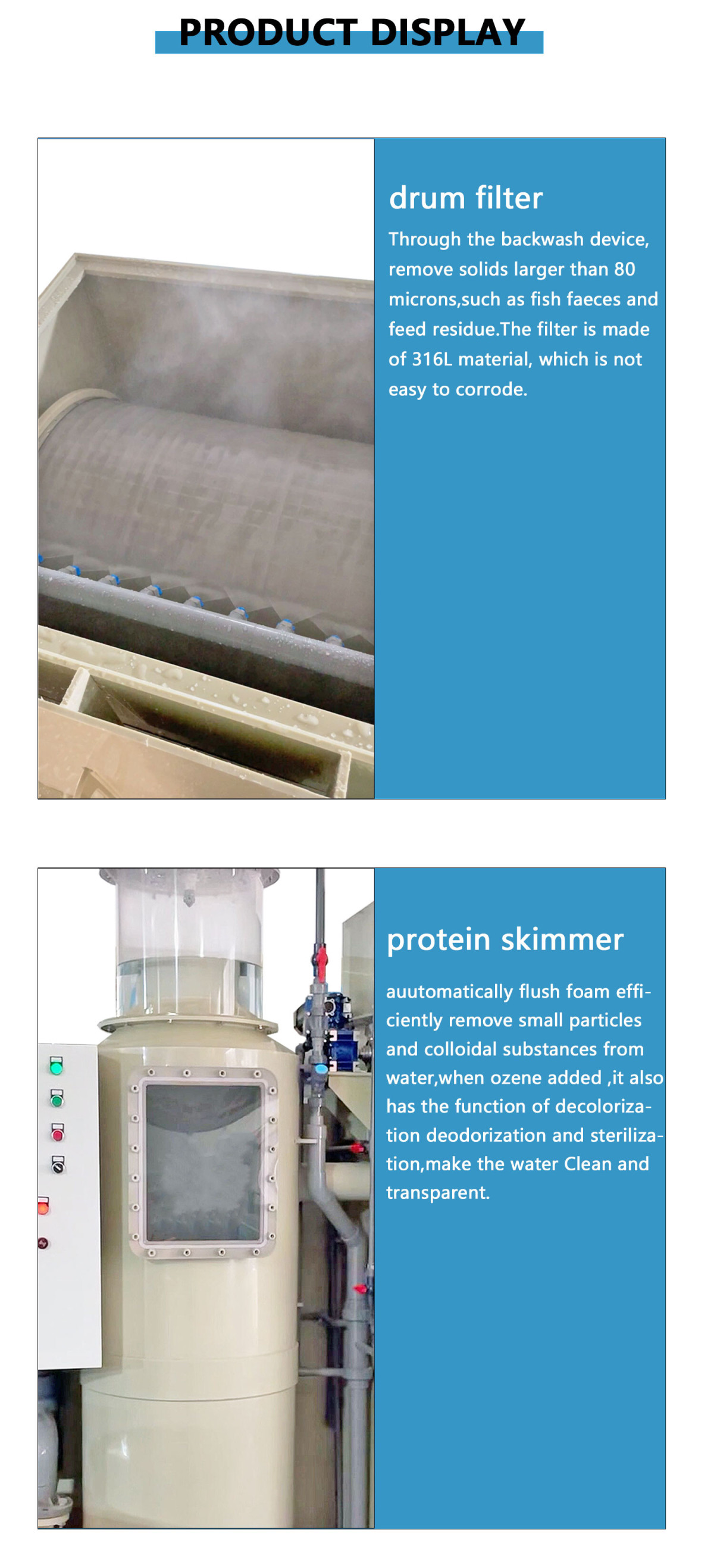 Mini Ras Water Treatment Machinery Circulation Ras Fish Farming Equipment Aquaculture Aquaculture System