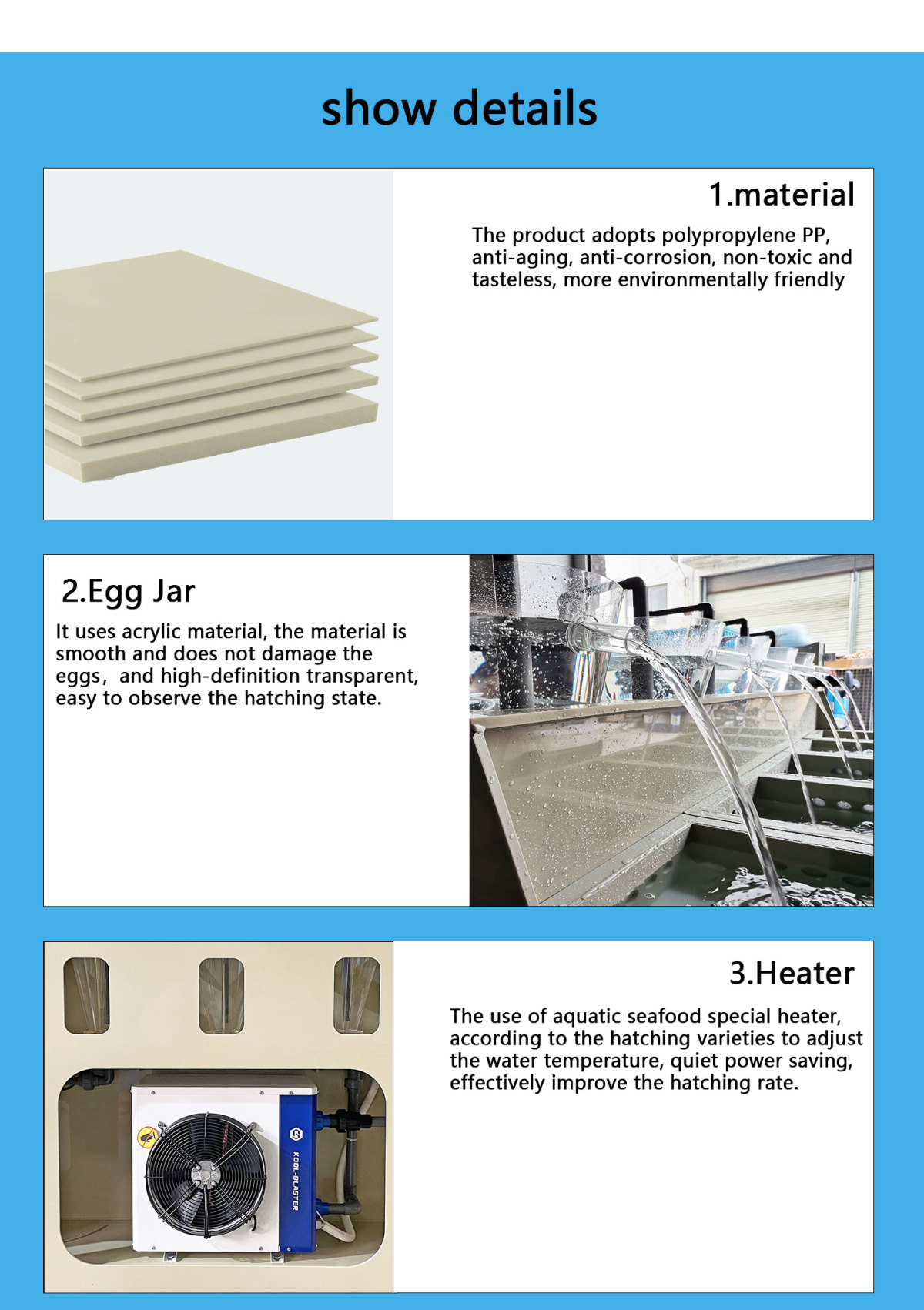 RAS Aquaculture System Equipment Indoor Fish Pond Fish Hatchery Fish Egg Incubator RAS Aquaculture System