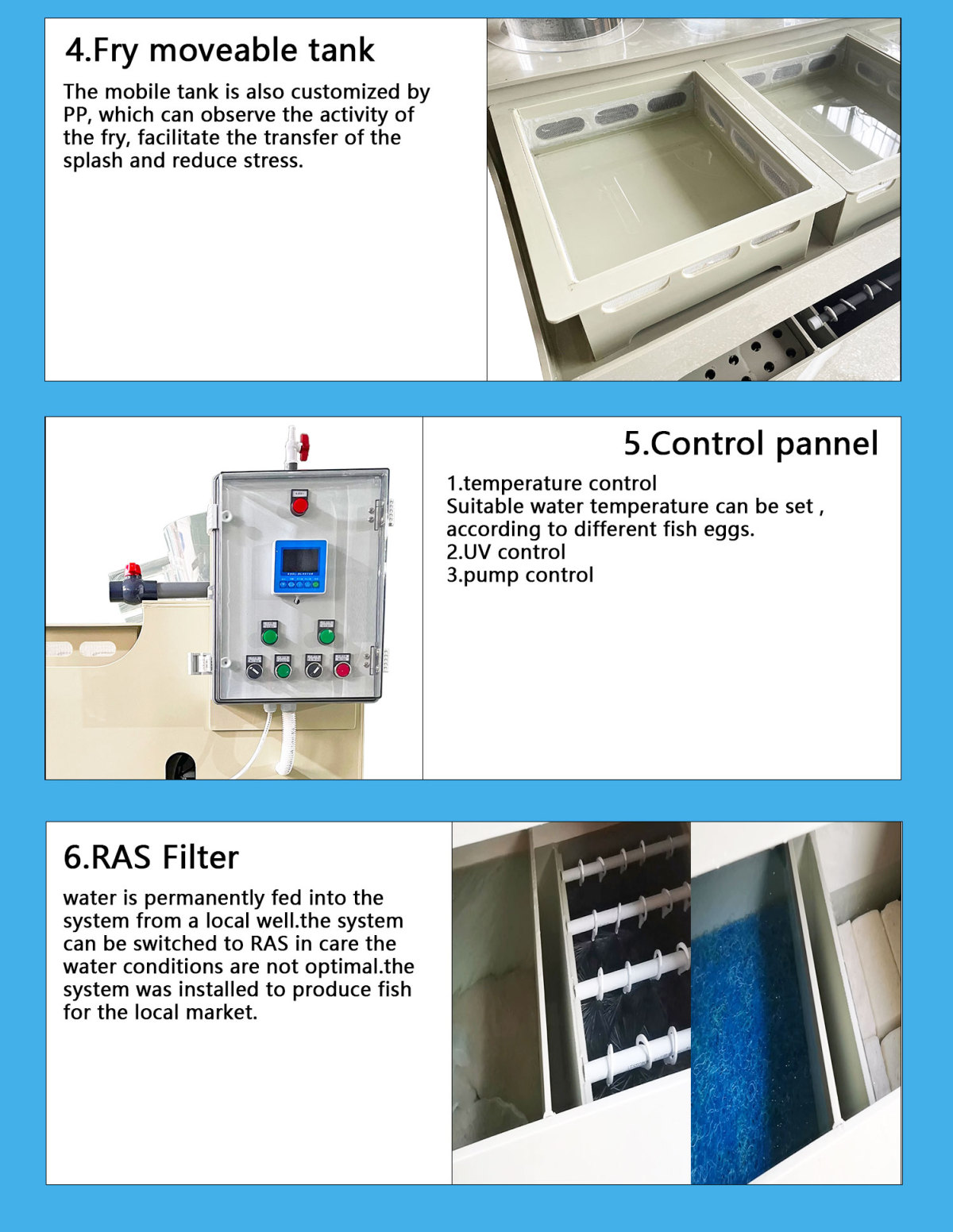 RAS Aquaculture System Equipment Indoor Fish Pond Fish Hatchery Fish Egg Incubator RAS Aquaculture System