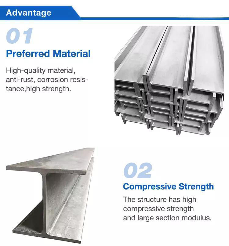 stainless steel H beam (2).jpg Galvanized H-Beam Steel
