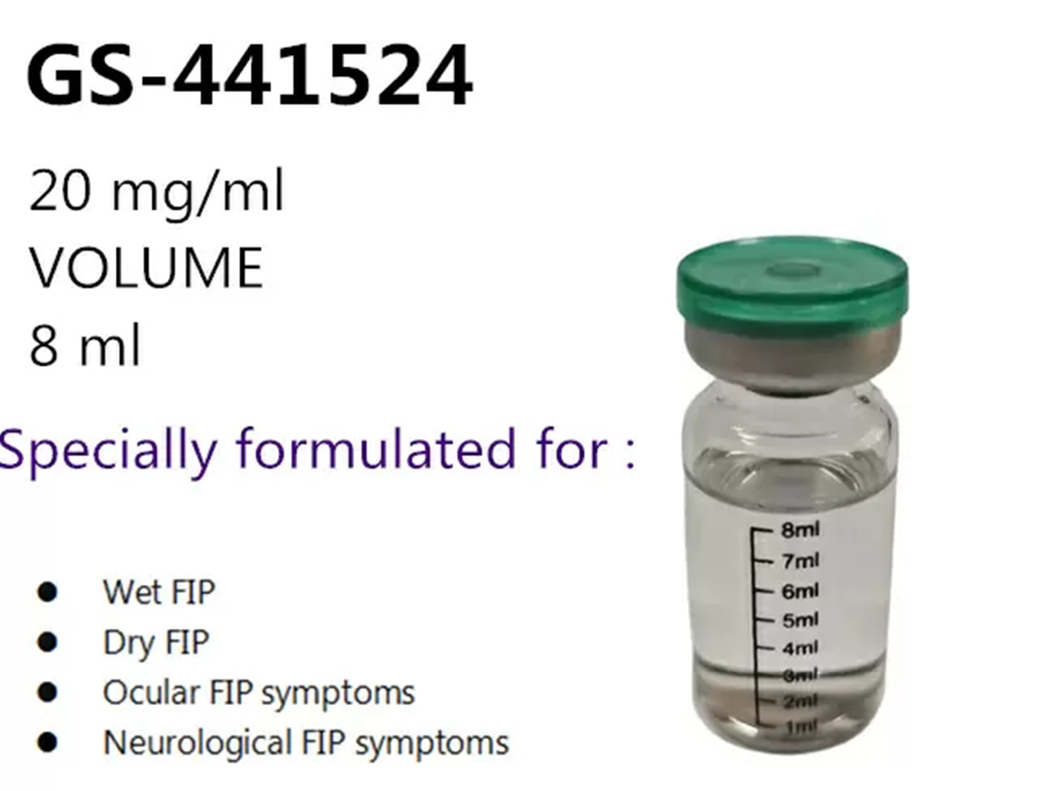 GS-441524 liquild 20mg/ml 8ml